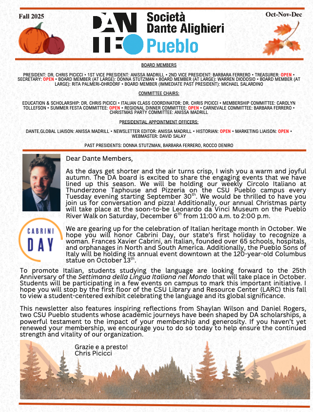 2025 Fall Newsletter